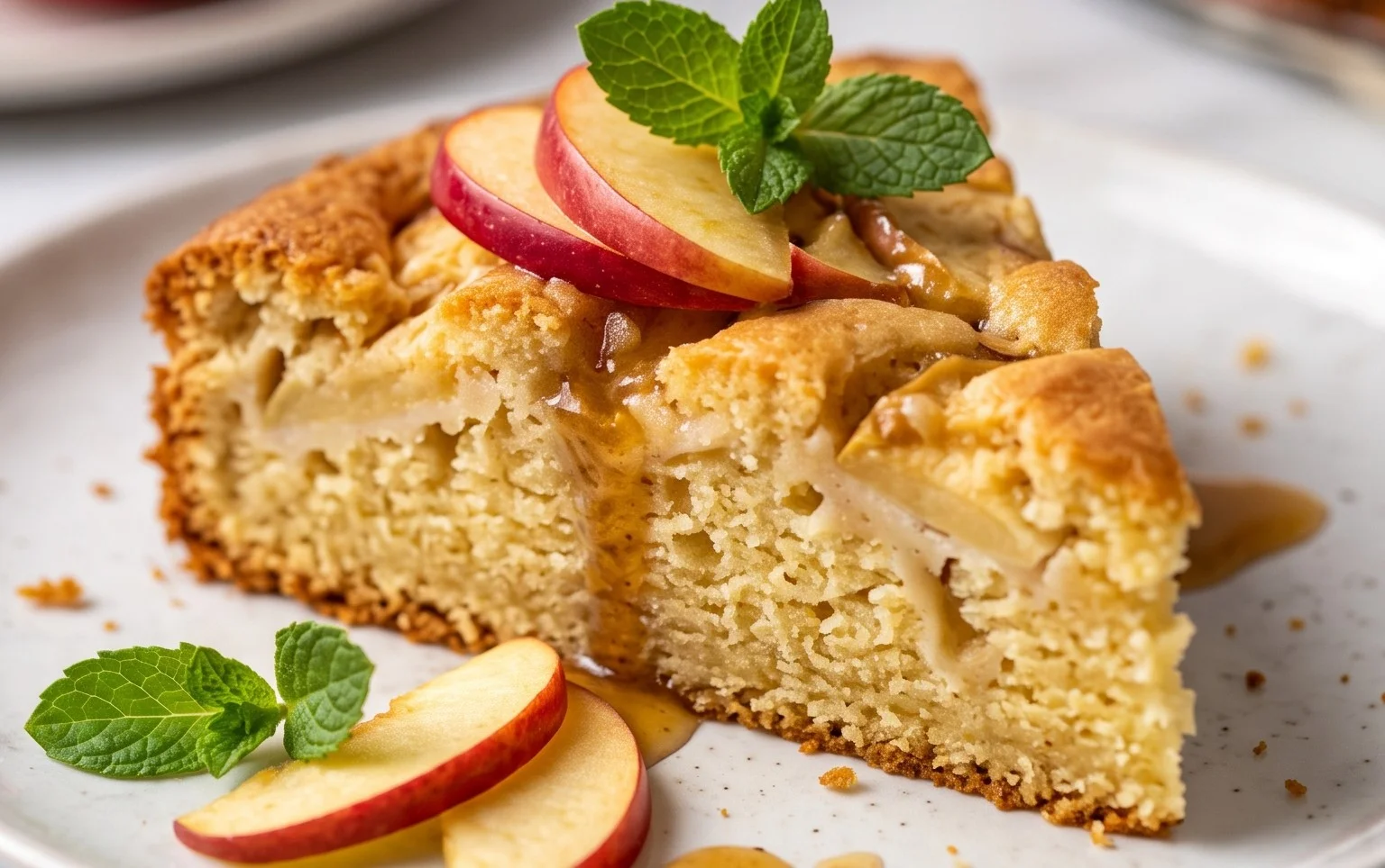 Schneller Apfelkuchen mit Rührteig
